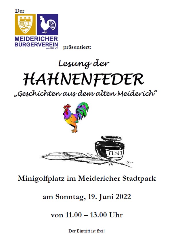Hahnenfeder Lesung Minigolf 20220619